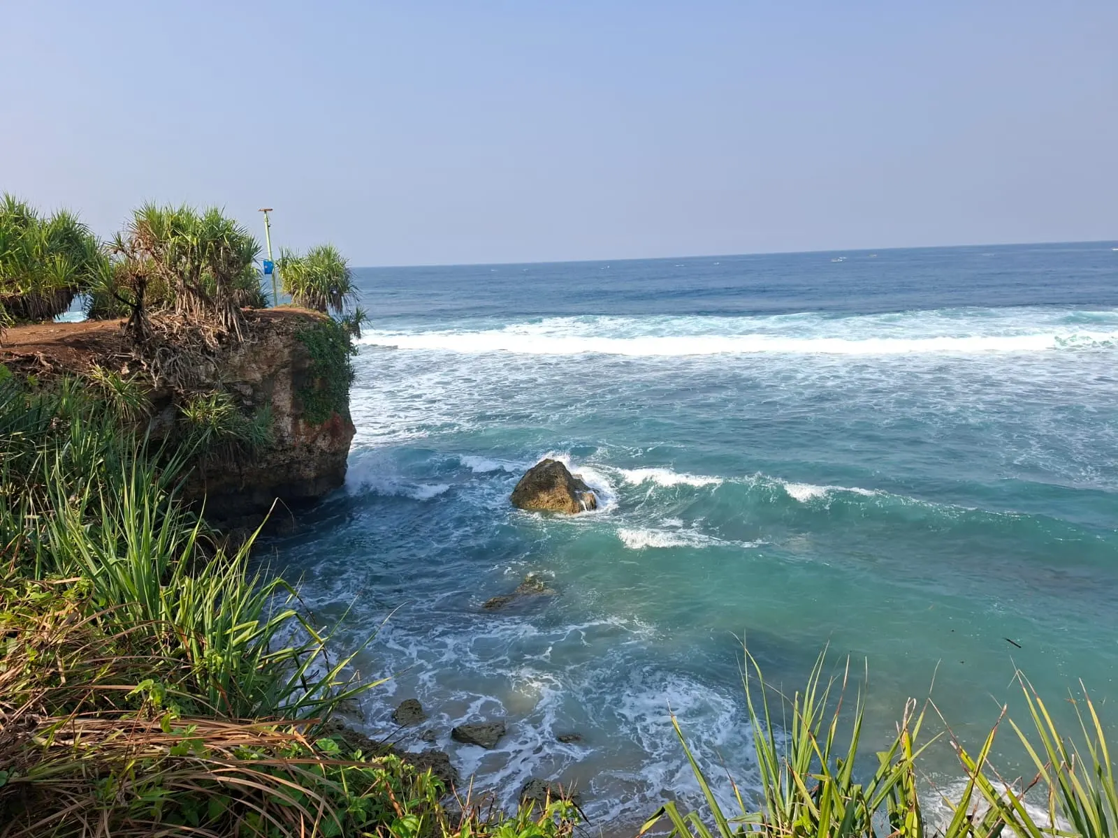 Rocky coastal shoreline at a field site